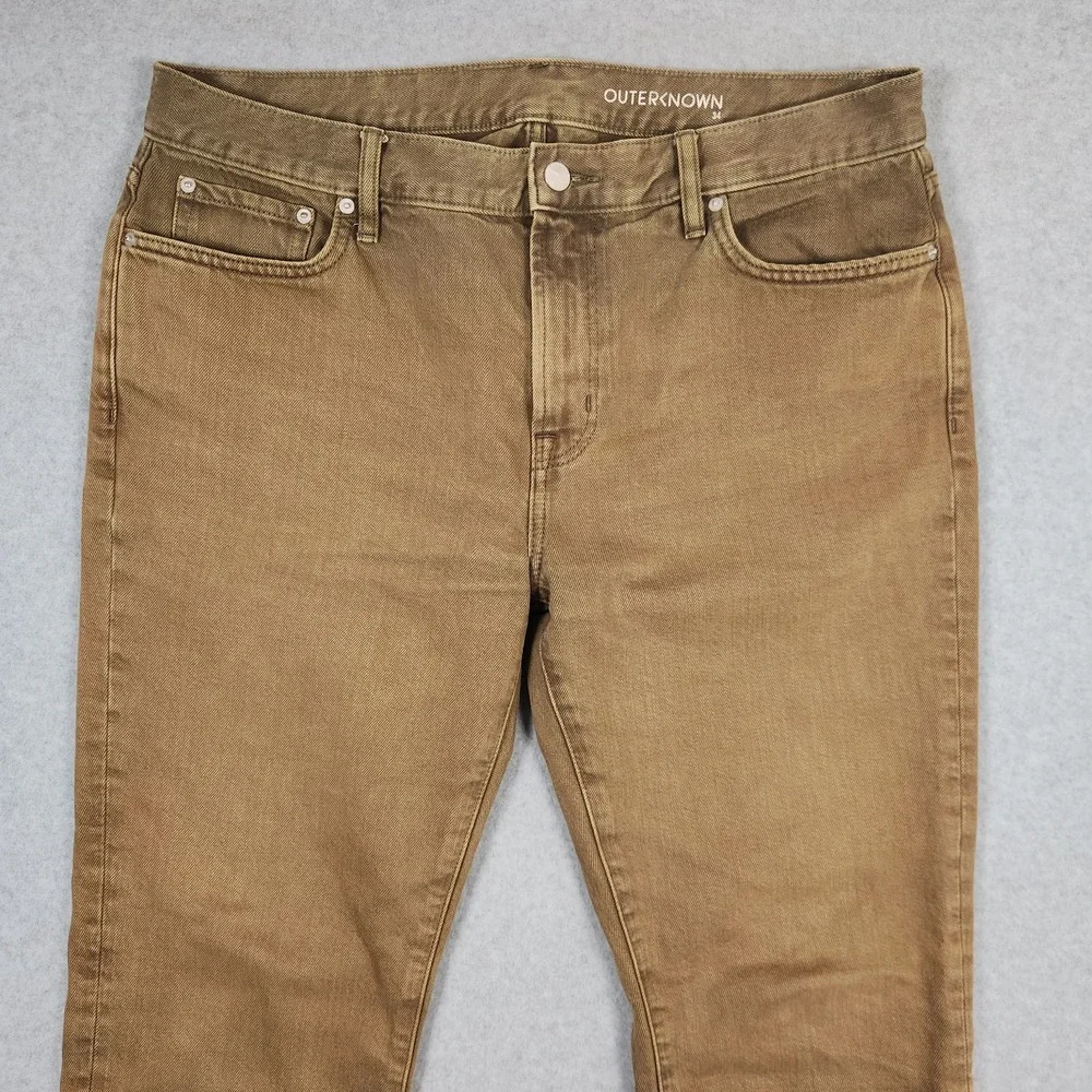Outerknown Jeans 34x30 (Actual 36x32) Green Brown Denim SEA Drifter Tapered
